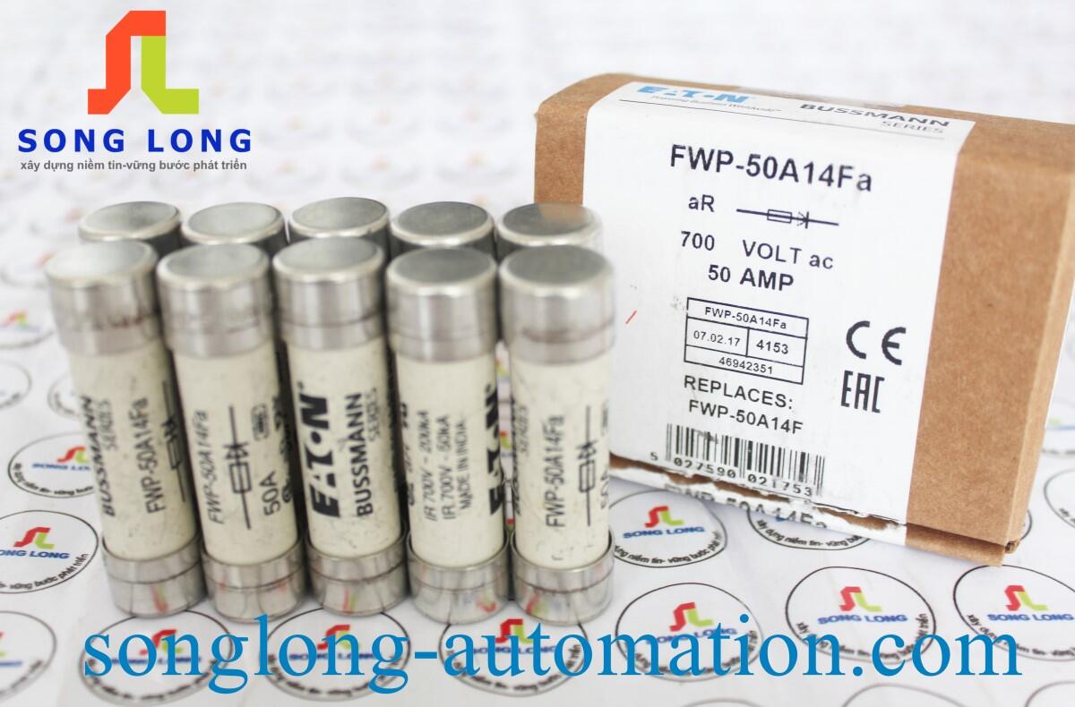 thumbnail image 2 of Bussmann FWP-50A14F Fuses – 50A 700V 14x51mm – Box Of 10 (Original Bussmann/Eaton) 2 of 2
