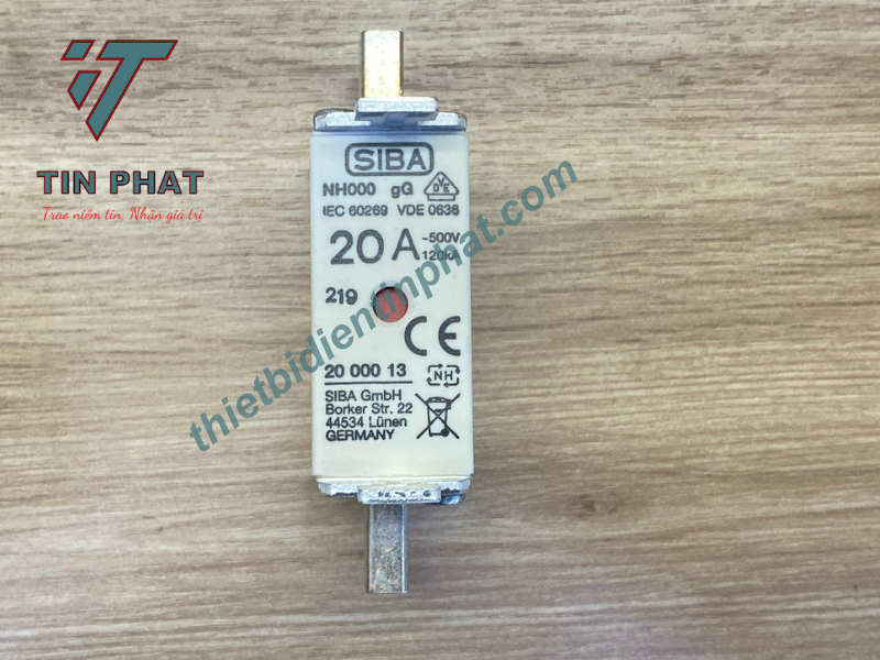 CẦU CHÌ SIBA 2000013.20 500V 20A