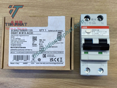 CẦU DAO CHỐNG DÒNG RÒ ABB DS201 M B13 AC30