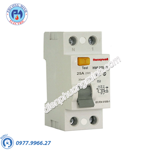 Cầu dao chống dòng rò RCD 2 cực 40A-30mA Honeywell - Model HWL24030