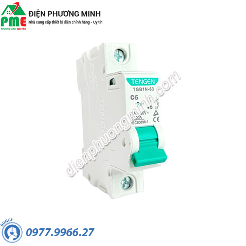 Cầu dao tự động MCB Tengen TGB1N-63 1P C25 6kA