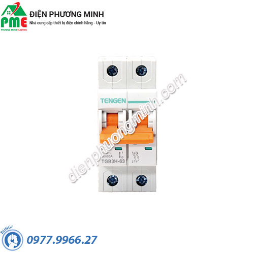 Cầu dao tự động MCB Tengen TGB3-63HZ 2P C63