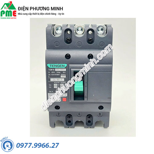 Cầu dao tự động MCCB Tengen TGM1N-63L/3300 3P 50A