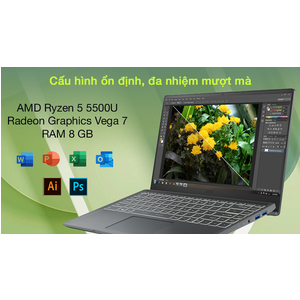 Laptop MSI Modern 14 B5M R5 5500U 12 CPU / Ram 8GB/ SSD 512GB/AMD Radeon Graphics/ Màn Hình 14FHD/Win 10