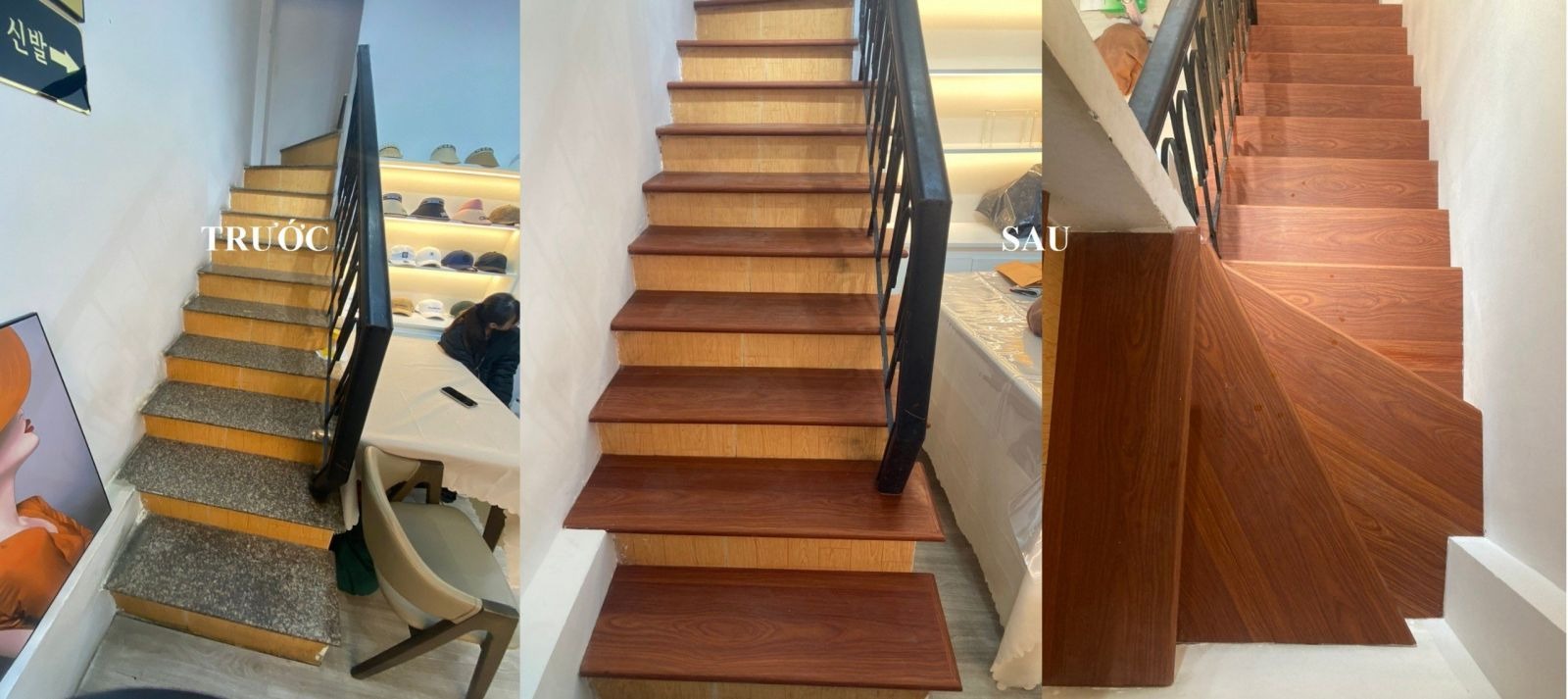 Bậc cầu thang nhựa giả gỗ EW-STAIR-DN