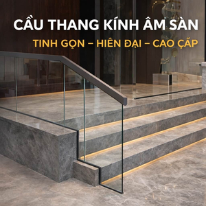 CẦU THANG KÍNH ÂM SÀN CITYBUILDING ĐẸP TINH GỌN HIỆN ĐẠI THEO YÊU CẦU