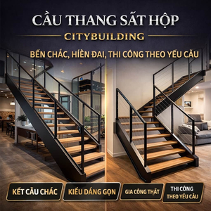 CẦU THANG SẮT HỘP CITYBUILDING – THIẾT KẾ ĐẸP, KẾT CẤU CHẮC, THI CÔNG THEO YÊU CẦU