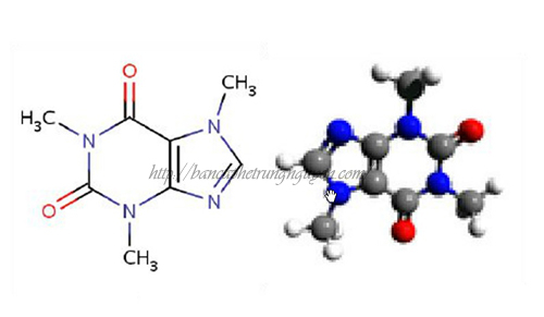 Công thức cấu tạo của Caffeine