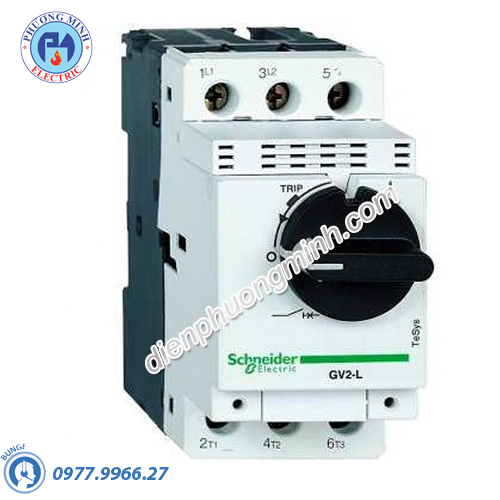 CB bảo vệ động cơ loại từ GV2L 1.6A 0.55kW- Model GV2L06