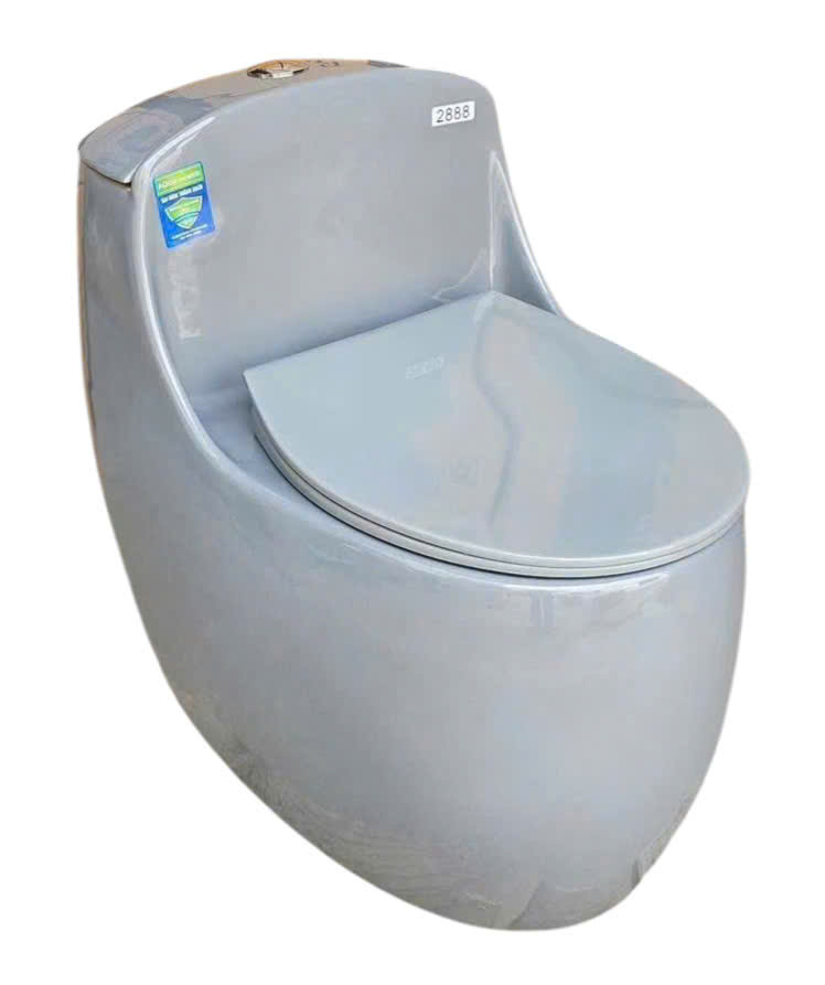 Bàn Cầu Một Khối BRIZER Công Nghệ Xã Xoáy Super Vortex BZ2888 ( XÁM )