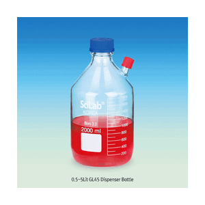 Chai trung tính 2000ml có vòi, borosilicate 3.3, Scilab korea