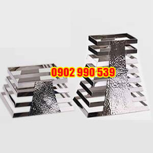 Chân đế inox thấp kê dĩa buffet