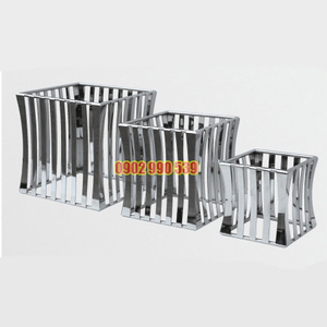Chân Đế Inox Vuông Trang Trí Buffet