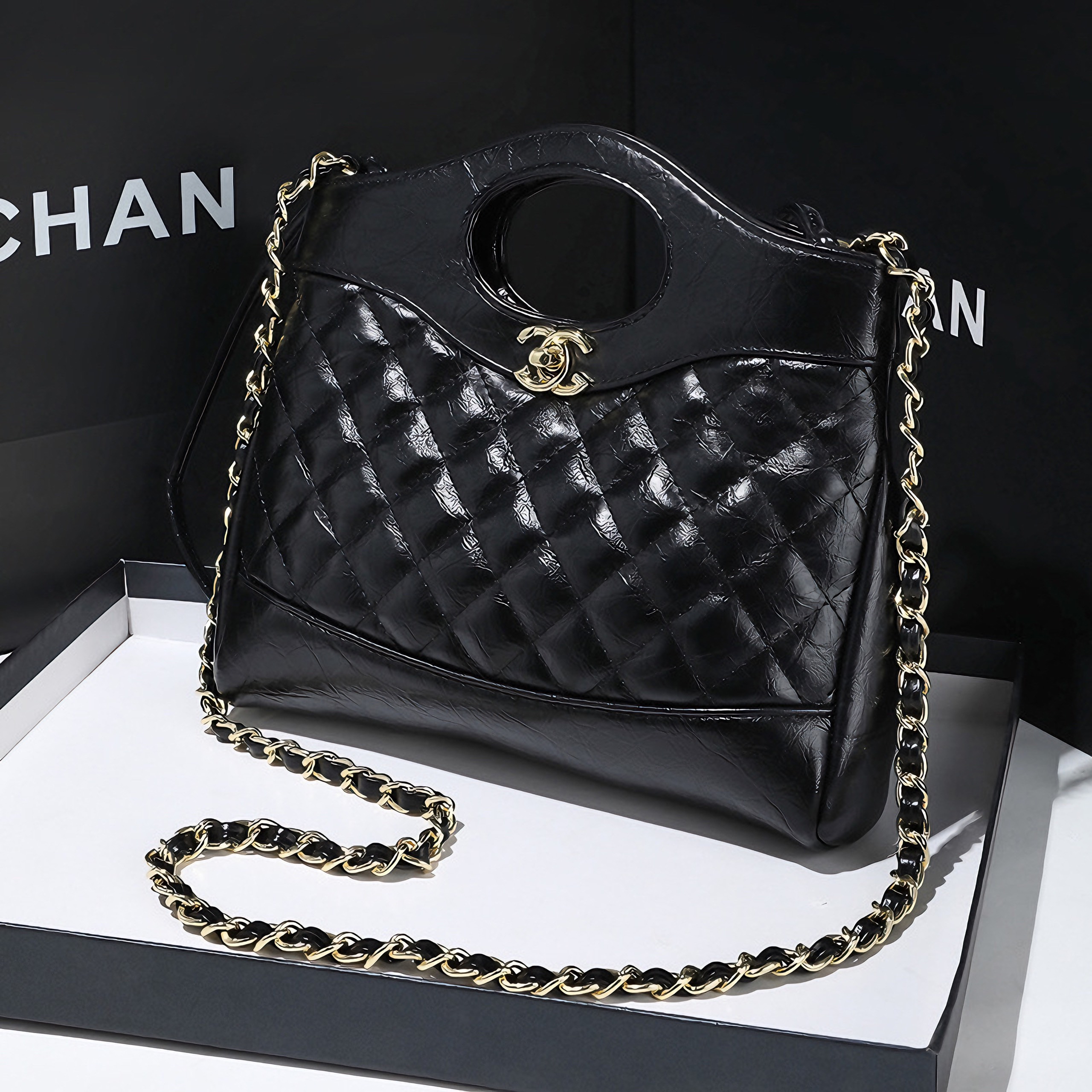 TÚI XÁCH CẦM TAY ĐEO CHÉO NỮ CHANNEL CHẦN TRÁM 31 BAG