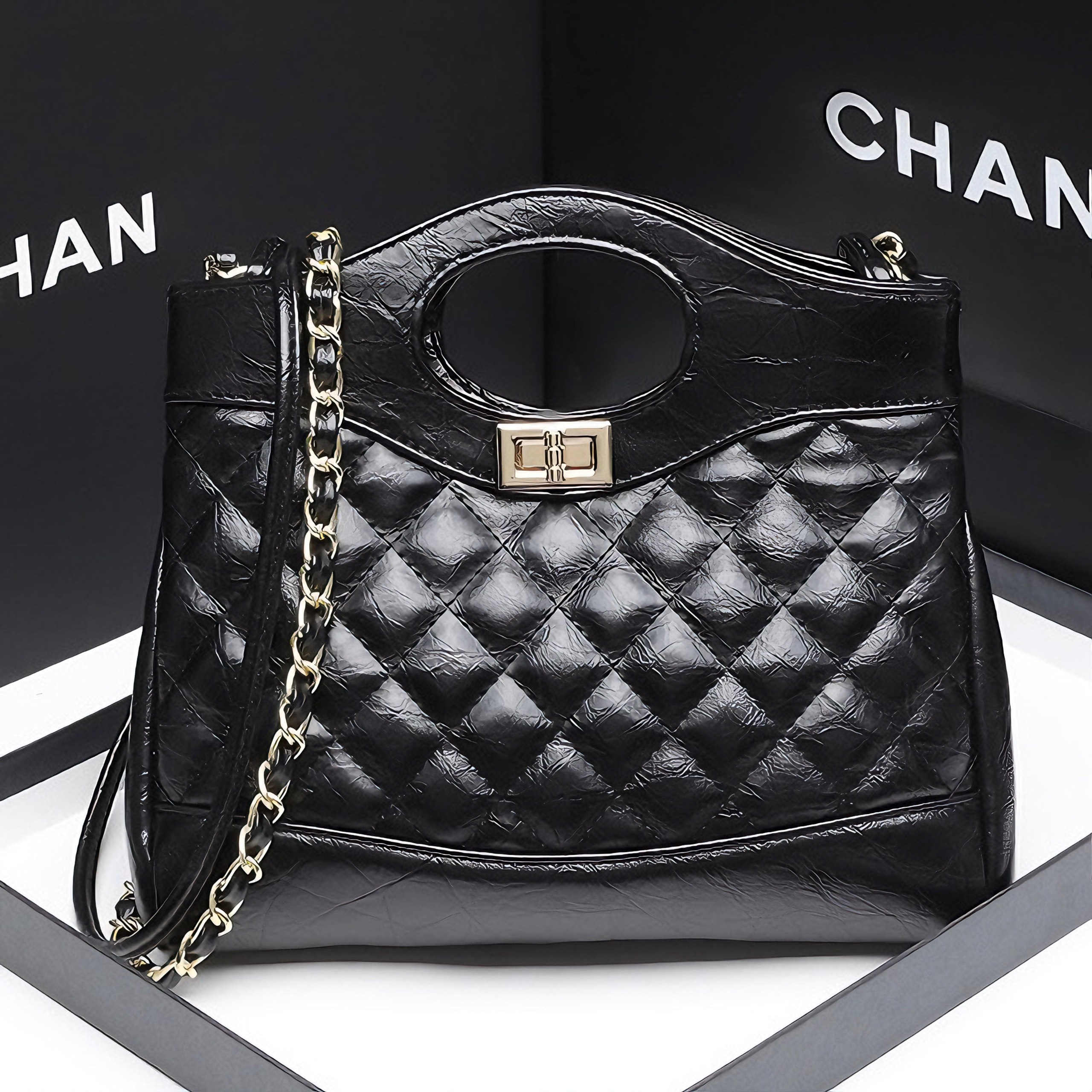 TÚI XÁCH CẦM TAY ĐEO CHÉO NỮ CHANNEL CHẦN TRÁM 31 BAG