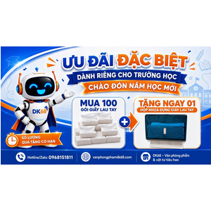CHÀO ĐÓN NĂM HỌC MỚI – MUA 100 GÓI GIẤY LAU TAY, TẶNG NGAY 1 HỘP ĐỰNG GIẤY