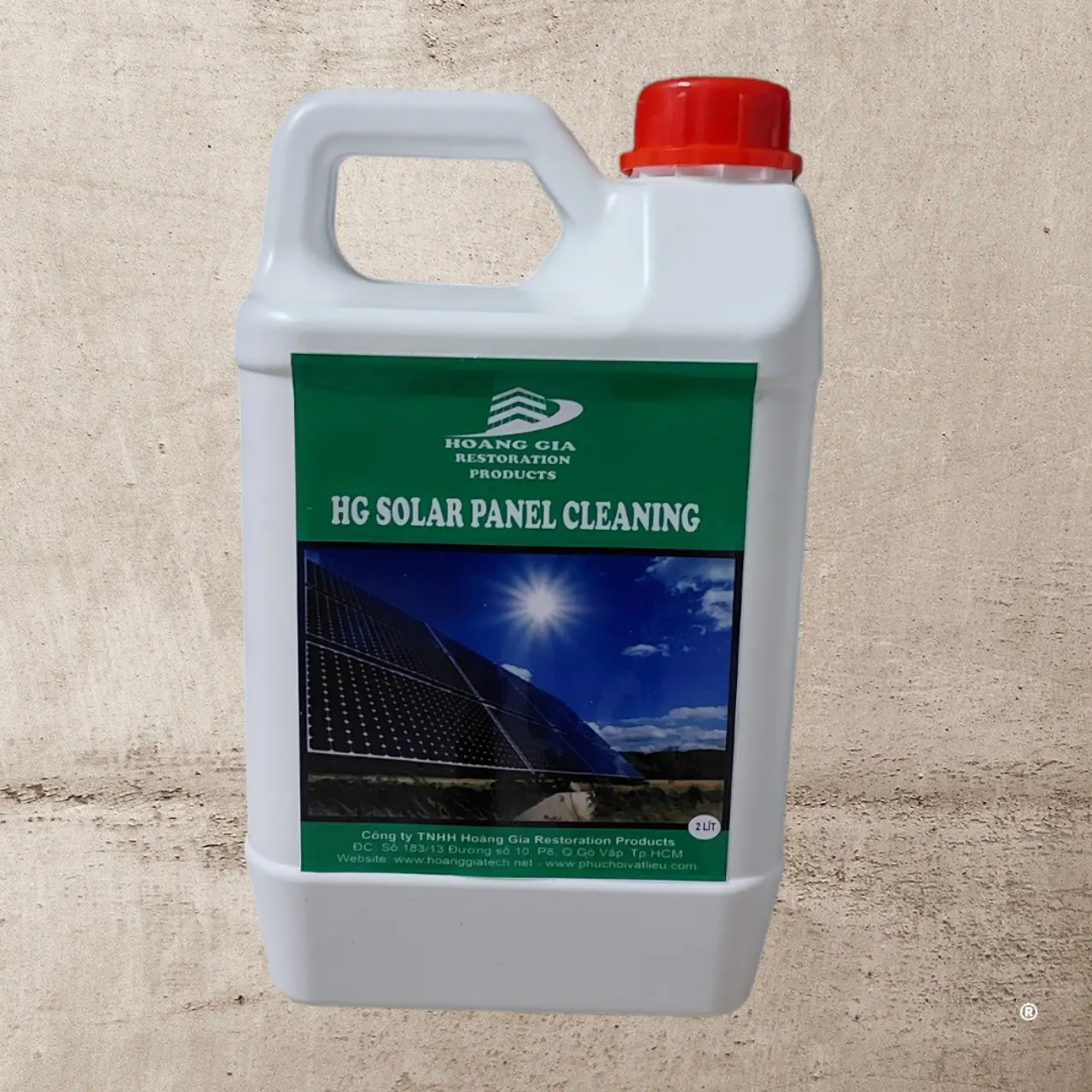 Chất làm sạch vết bẩn cứng đầu trên tấm năng lượng mặt trời HG Solar Panel Cleaning  2lit