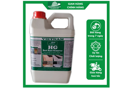 Chất phục hồi tẩy vết rỉ sét ố vàng trên sàn đá, bê tông HG Best Rust Remover 2 lít