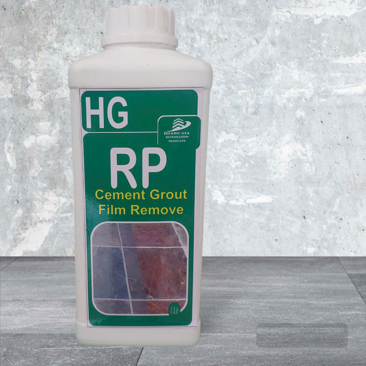 Chất tẩy màng xi măng, màng vữa, vôi, vết gỉ và cặn bẩn cứng đầu HG RP Cement Grout Film Remove 1L