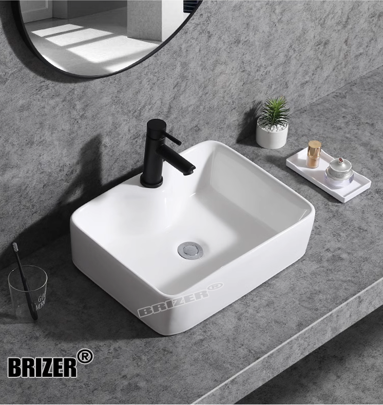 Chậu Lavabo Rửa Mặt Đặt Bàn Brizer BZ8402