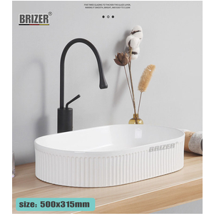 Chậu Lavabo Rửa Mặt Đặt Bàn Brizer BZ8434