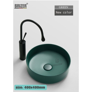 Chậu Lavabo Rửa Mặt Đặt Bàn Xanh Brizer BZ8432