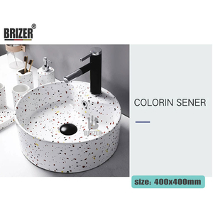 Chậu Lavabo Rửa Mặt Đặt BànTròn Chấm Bi Brizer BZ8424