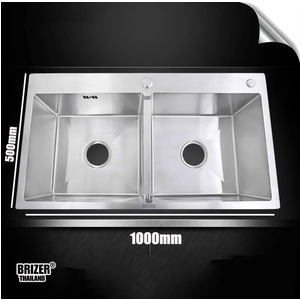 Chậu rửa chén 2 hộc inox 304 Brizer BZ10050D