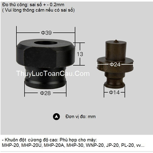 Khuôn, Chày cối mũi máy đột cầm tay MHP-20