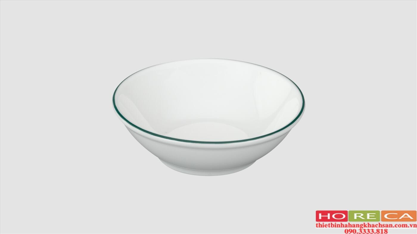 CHÉN CHẤM 7CM HOA VĂN CHỈ XANH LÁ - 040719009