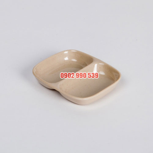 CHÉN CHẤM 2 NGĂN MÀU NÂU