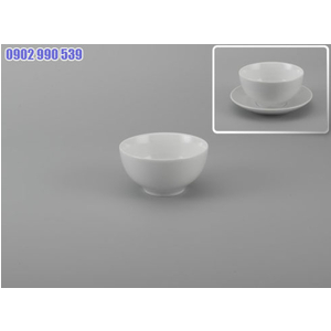 CHÉN CƠM 10.5CM CAMELLIA TRẮNG MINH LONG