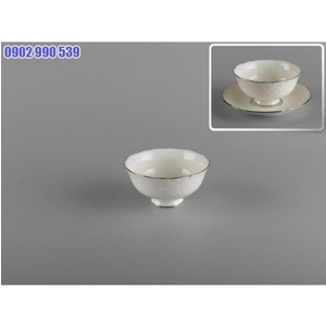 CHÉN CƠM 11.5CM ĐÀI CÁC CHỈ BẠC MINH LONG