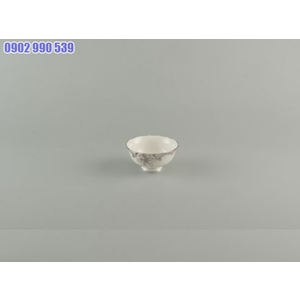 CHÉN CƠM 11.5CM ĐÀI CÁC TRANG TRÍ BẠC MINH LONG