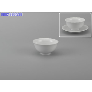 CHÉN CƠM 11.5CM MẪU ĐƠN TRẮNG MINH LONG