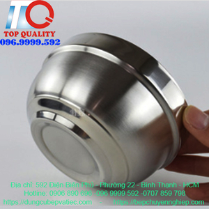 Tô chén inox 02 lớp cách nhiệt cao cấp