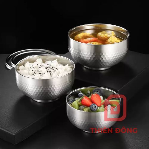 Chén Inox 304 Có Nắp Đậy Cao Cấp, An Toàn, Giữ Nhiệt Tốt, Giá Tốt