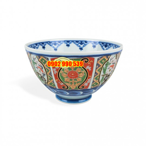 Chén Ngũ Sắc Kết Hợp Men Lam