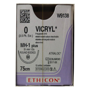 Chỉ phẫu thuật coated VICRYL số 0 W9138