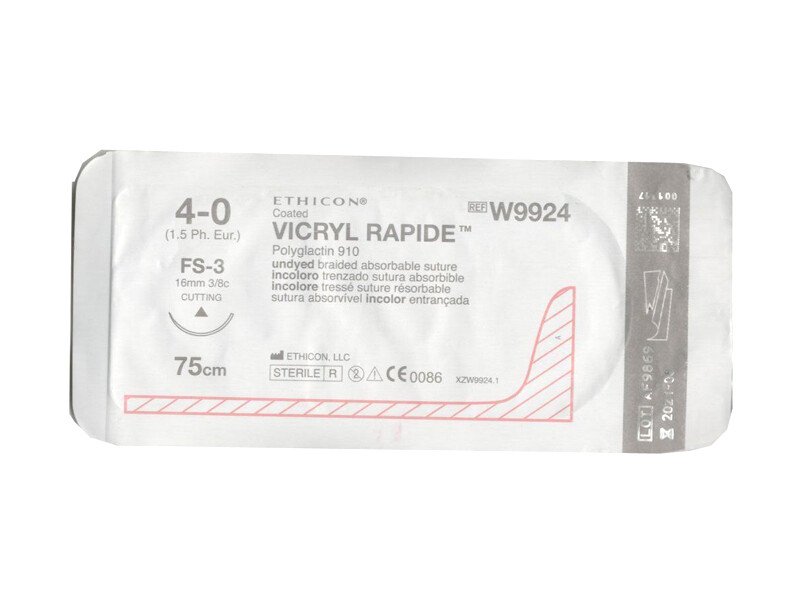 Chỉ phẫu thuật Vicryl Rapide 4-0 (tam giác) W9924