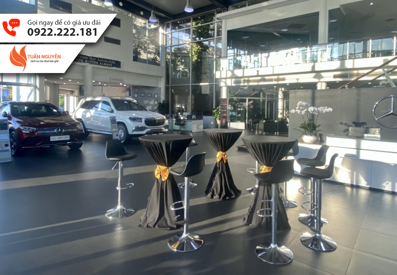 Cho Thuê Bàn Bar và Bàn Cocktail Tại TP.HCM: Tổ Chức Sự Kiện Đẳng Cấp