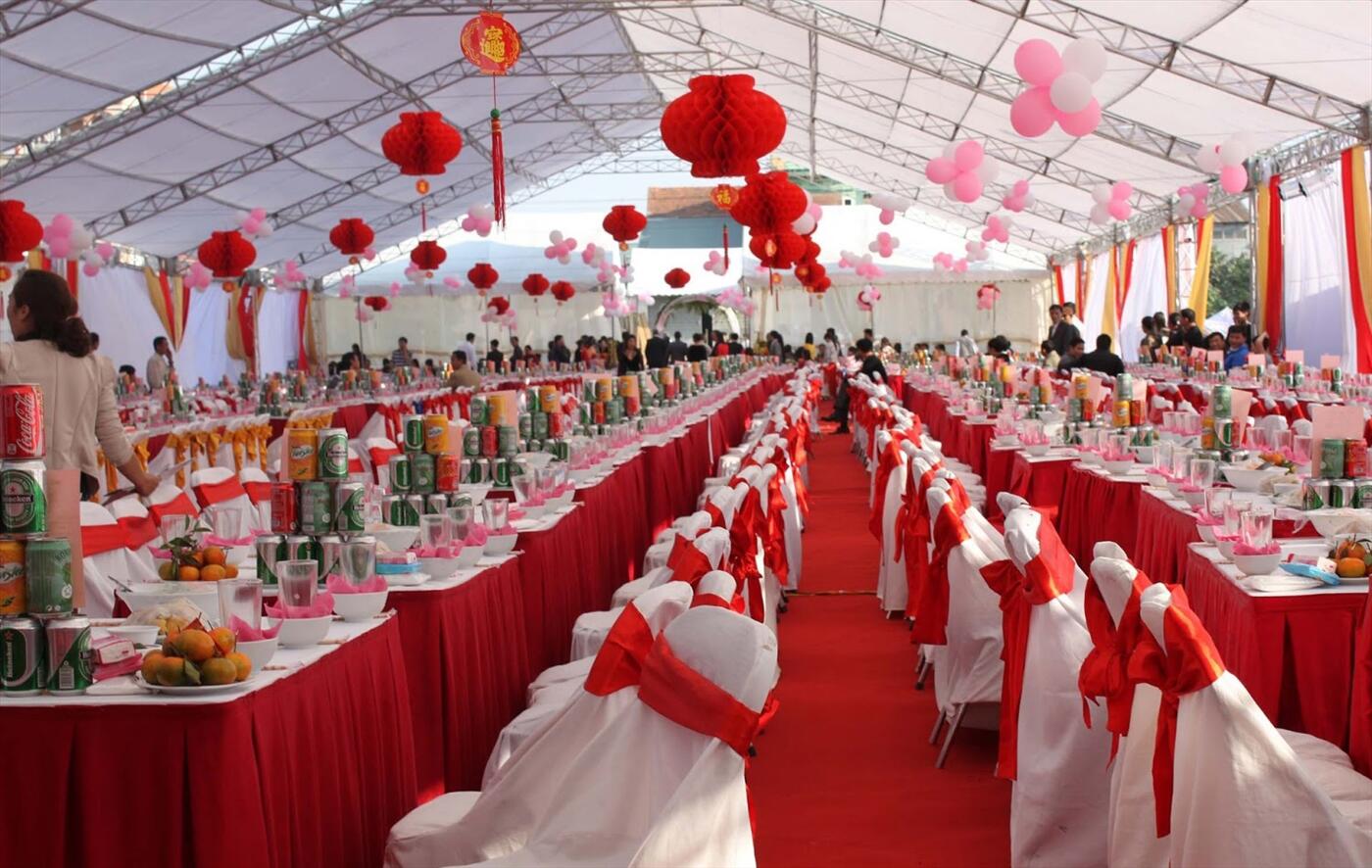 Dịch vụ cho thuê trang trí rạp cưới ở Hà Tĩnh vào mùa ăn nên làm ra