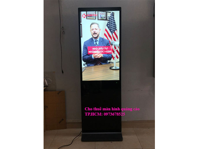 Cho thuê màn hình quảng cáo chân đứng có cảm ứng , một mặt LCD, hai mặt LCD hiển thị tại tp hcm