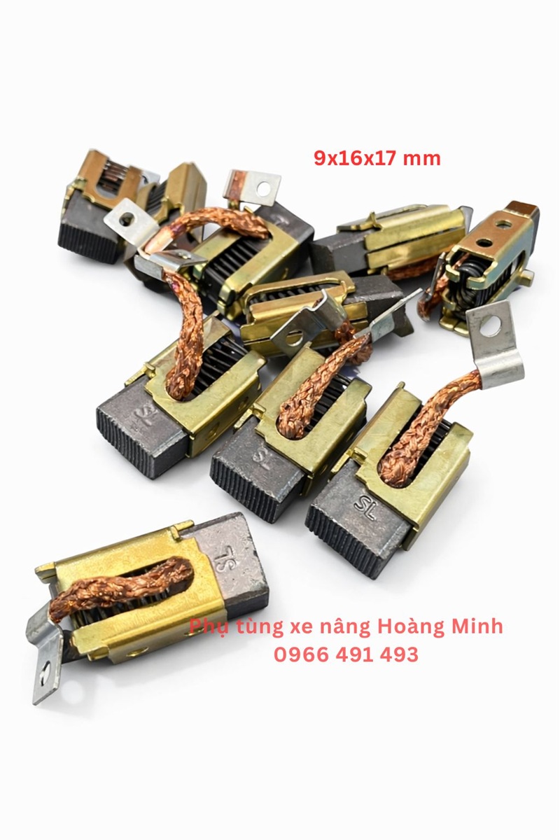 CHỔI THAN MOTOR XE NÂNG DC 9X16X17MM