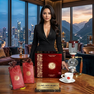 Cà phê Chồn Arabica ( 250gram Hộp Sơn Mài) - Tặng Kèm Túi cao cấp