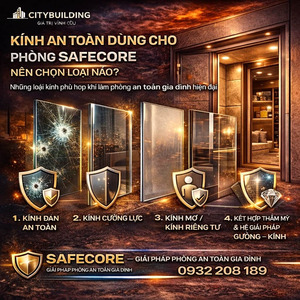 KÍNH AN TOÀN DÙNG CHO PHÒNG SAFECORE NÊN CHỌN LOẠI NÀO CITYBUILDING