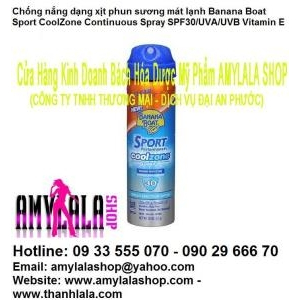 Chống nắng xịt Banana Boat® Sport Coolzone SPF30 UVA/UVB (Made in USA) 0933555070 - 0902966670