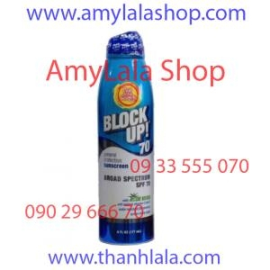 Xịt chống nắng trắng da Block Up!® Broad Spectrum Sunscreen SPF70 - 0933555070 - 0902966670