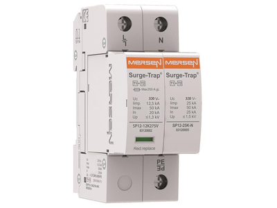 Chống sét lan truyền 1 pha cấp 1+2, 320V (277/480) có tiếp điểm báo hiêu.