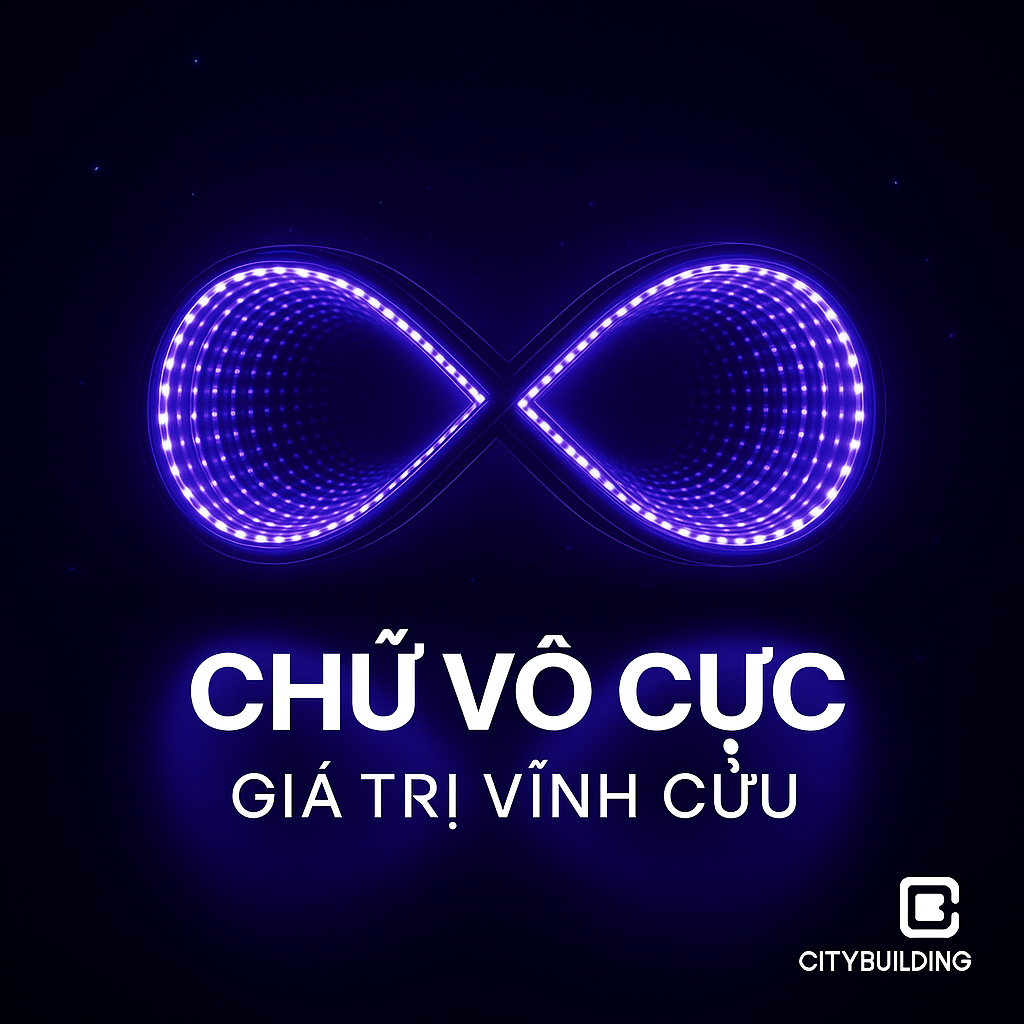 💎 CHỮ VÔ CỰC CITYBUILDING – NGHỆ THUẬT ÁNH SÁNG KHÔNG GIỚI HẠN CHO THƯƠNG HIỆU HIỆN ĐẠI